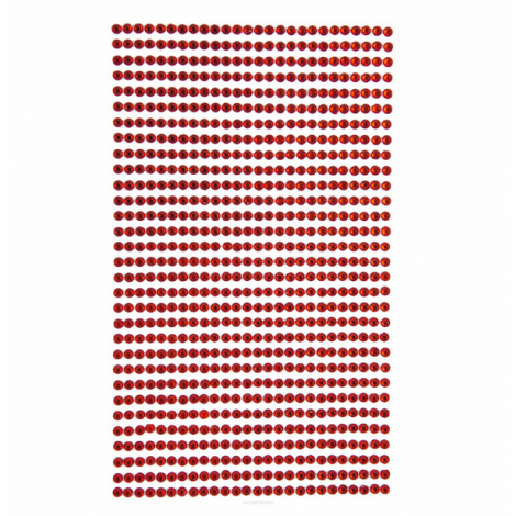 Kryształki samoprzylepne Galeria Hobby 3mm, 527szt, Czerwone